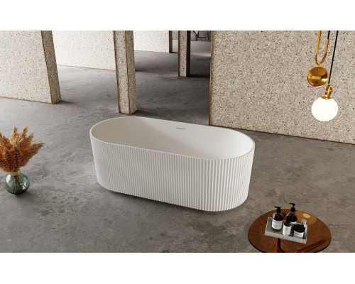 Ванна из искусственного камня Abber Stein 170х75 AS9601 Белая без гидромассажа