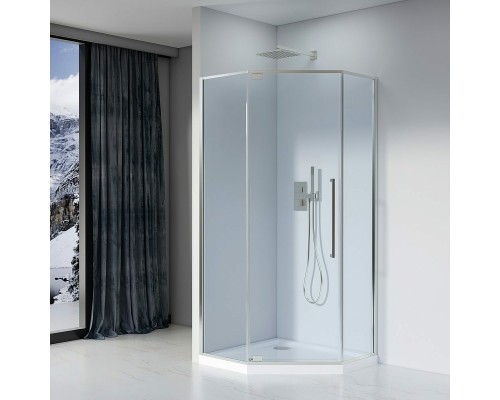 Душевой уголок Black&White Stellar Wind S815 CC 90x90 профиль Хром стекло прозрачное