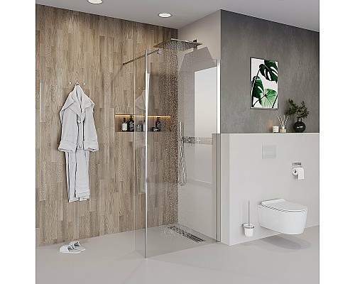 Душевая перегородка Niagara Nova 110 NG-664-11 профиль Хром стекло прозрачное