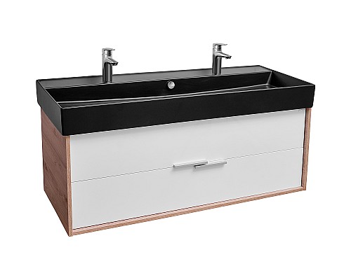 Тумба под раковину Jacob Delafon Vivienne 120 EB1669-E75-J5 подвесная Белая глянцевая Дуб давос натуральный