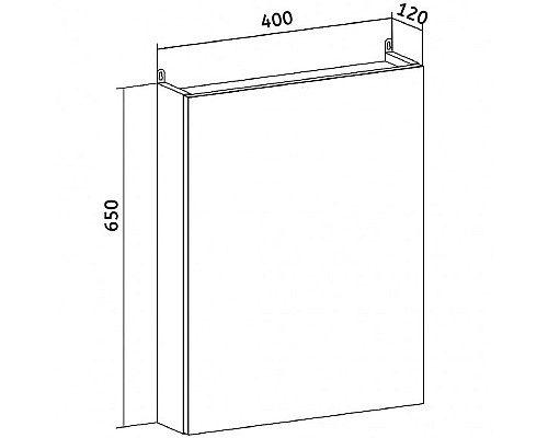 Зеркальный шкаф Runo Лада 40 00-00001192 Белый