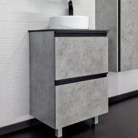 Тумба с раковиной Comforty Эдинбург 60Н 00-00004767 Бетон светлый