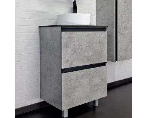 Тумба с раковиной Comforty Эдинбург 60Н 00-00004767 Бетон светлый