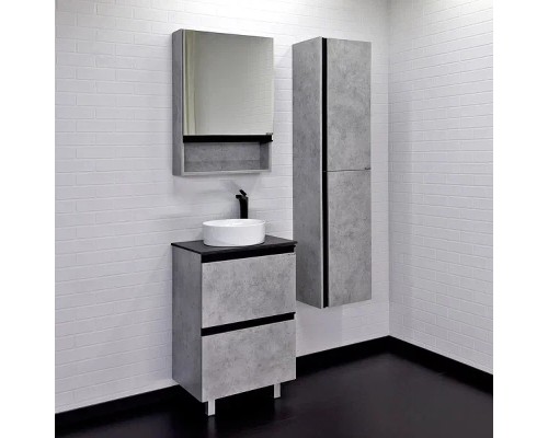 Тумба с раковиной Comforty Эдинбург 60Н 00-00004767 Бетон светлый