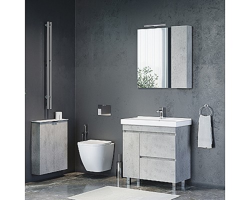 Тумба с раковиной Comforty Осло 80Н 00-00012959 Бетон светлый