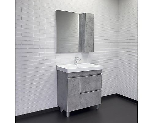 Тумба с раковиной Comforty Осло 80Н 00-00012959 Бетон светлый