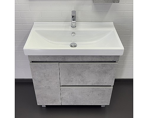Тумба с раковиной Comforty Осло 80Н 00-00012959 Бетон светлый