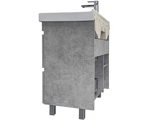 Тумба с раковиной Comforty Осло 80Н 00-00012959 Бетон светлый