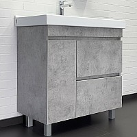 Тумба с раковиной Comforty Осло 80Н 00-00012959 Бетон светлый