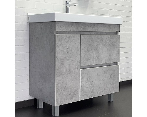 Тумба с раковиной Comforty Осло 80Н 00-00012959 Бетон светлый