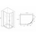 Душевой уголок Abber Schwarzer Diamant 100x80 профиль Хром стекло прозрачное
