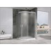 Душевой уголок Abber Schwarzer Diamant 100x90 профиль Хром стекло матовое