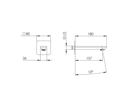 Излив для смесителя Remer 91EYBO Белый матовый