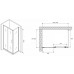 Душевой уголок Abber Schwarzer Diamant 150x90 профиль Хром стекло прозрачное