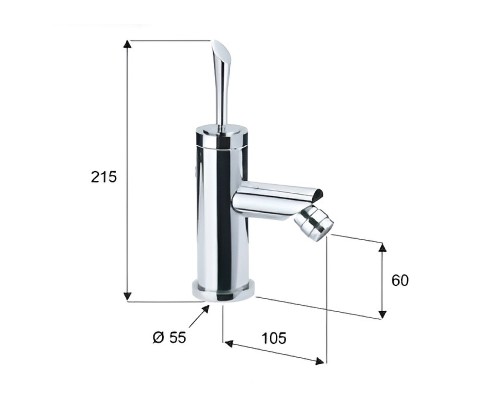 Смеситель для биде Remer Jazz J21 Хром