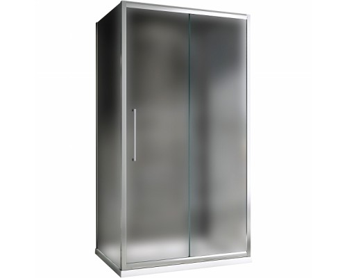 Душевой уголок Abber Schwarzer Diamant 130х85 профиль Хром стекло матовое, арт