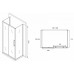 Душевой уголок Abber Schwarzer Diamant 140x80 профиль Хром стекло матовое