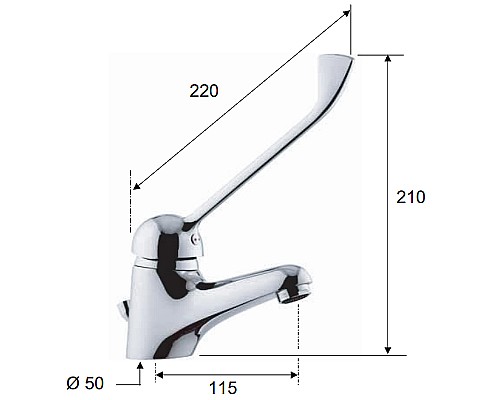 Смеситель для раковины Remer Kiss K14 Хром