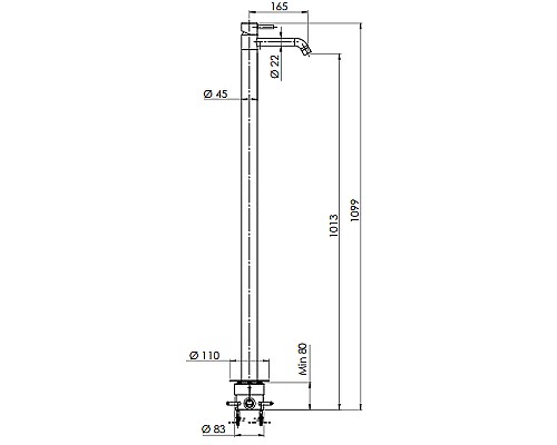 Смеситель для раковины Remer X Style Inox SSX18 Нержавеющая сталь