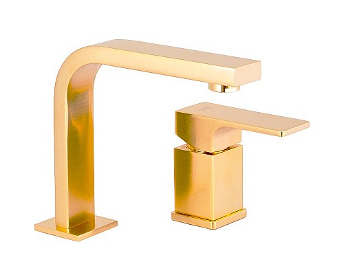Смеситель для раковины Remer Absolute AU57BG Золото брашированное
