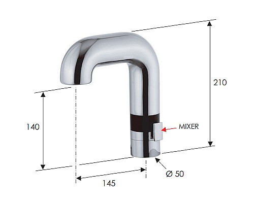 Смеситель для раковины Remer Sensor SE14 Хром