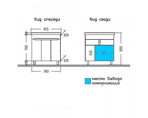 Тумба под раковину СанТа Лондон 80 224041 Белая