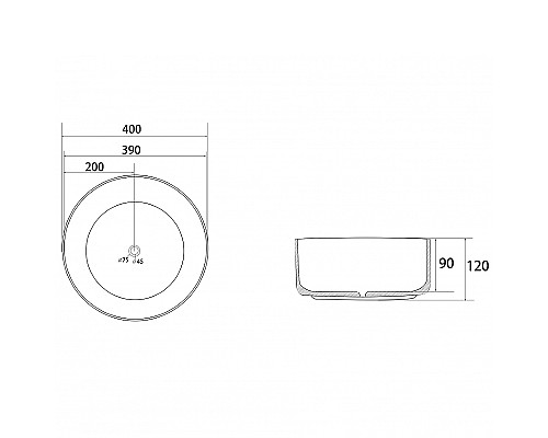 Раковина-чаша Abber Bequem 40 AC2109BGM Золото матовое