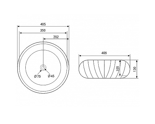 Раковина-чаша Abber Bequem 40 AC2115 Белая