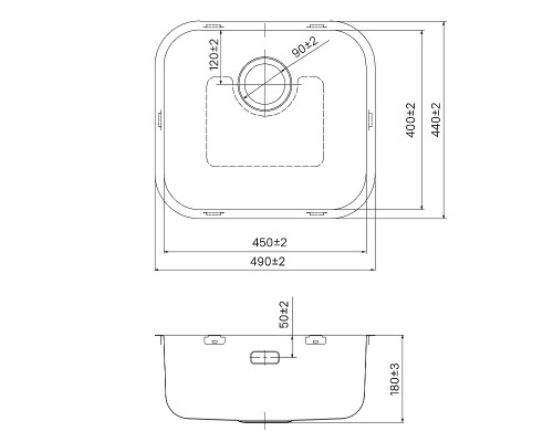 Кухонная мойка Iddis Mate 49 MAT49S0i77 Сатин