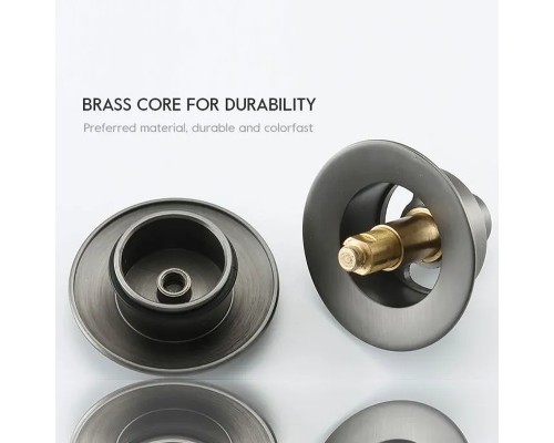 Донный клапан Frap F62-9 click-clack Оружейная сталь