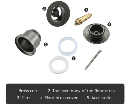 Донный клапан Frap F62-9 click-clack Оружейная сталь