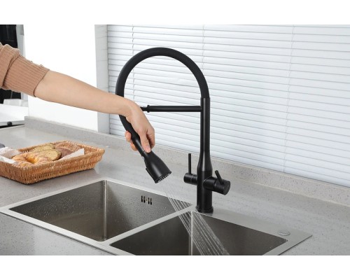 Смеситель для кухни Gappo G4399-76 Черный матовый