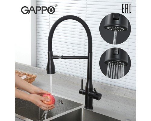 Смеситель для кухни Gappo G4399-76 Черный матовый