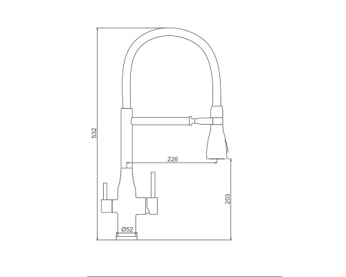 Смеситель для кухни Gappo G4399-76 Черный матовый