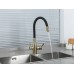 Смеситель для кухни Frap H69 F4396-3 Сатин золотой Черный