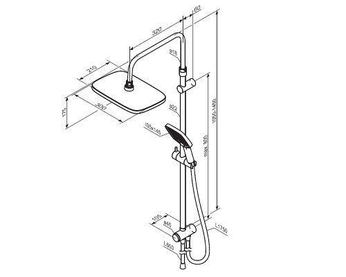 Душевая система Damixa Gala 953000000 Хром