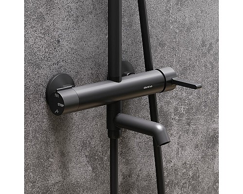 Душевая система Damixa Scandinavian Pure 936740300 Черная матовая