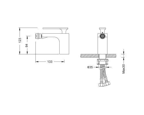 Смеситель для биде Timo Torne 4362/17F Золото матовое