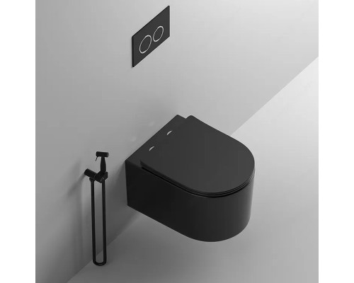 Унитаз Ceruttispa Tanaro Aria MB CT9238 подвесной Черный матовый с сиденьем Микролифт