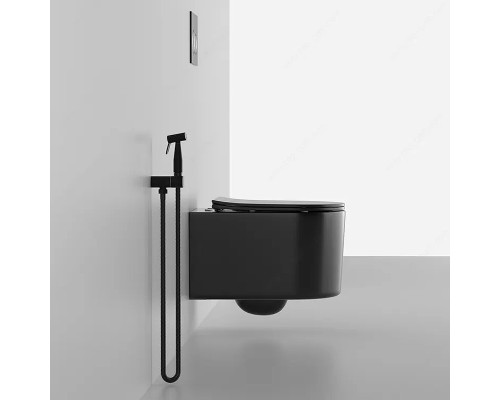 Унитаз Ceruttispa Tanaro Aria MB CT9238 подвесной Черный матовый с сиденьем Микролифт