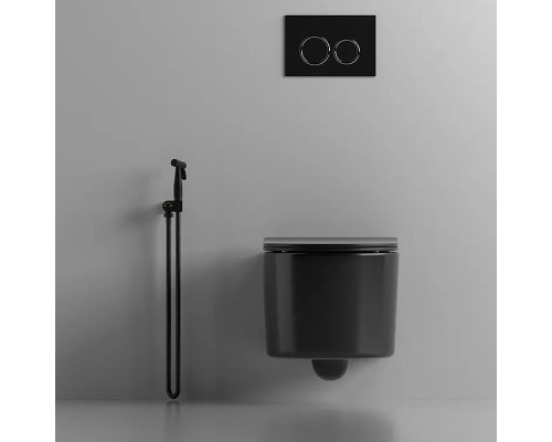 Унитаз Ceruttispa Tanaro Aria MB CT9238 подвесной Черный матовый с сиденьем Микролифт