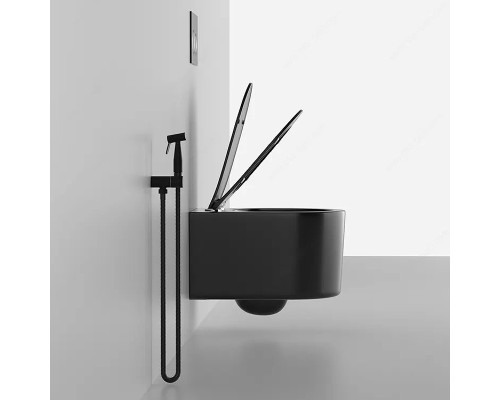 Унитаз Ceruttispa Tanaro Aria MB CT9238 подвесной Черный матовый с сиденьем Микролифт