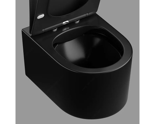 Унитаз Ceruttispa Tanaro Aria MB CT9238 подвесной Черный матовый с сиденьем Микролифт