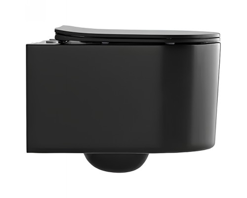 Унитаз Ceruttispa Tanaro Aria MB CT9238 подвесной Черный матовый с сиденьем Микролифт