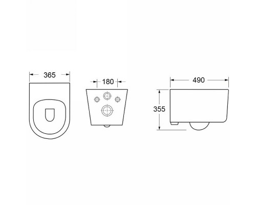 Унитаз Ceruttispa Tanaro Aria MB CT9238 подвесной Черный матовый с сиденьем Микролифт