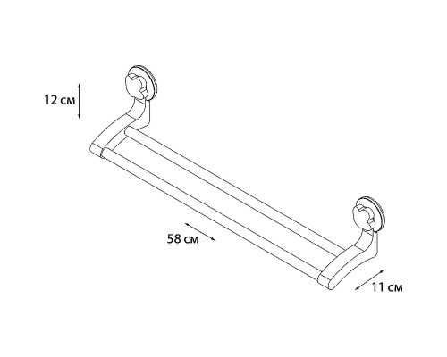 Полотенцедержатель Grampus Element GR-7078 двойной Хром