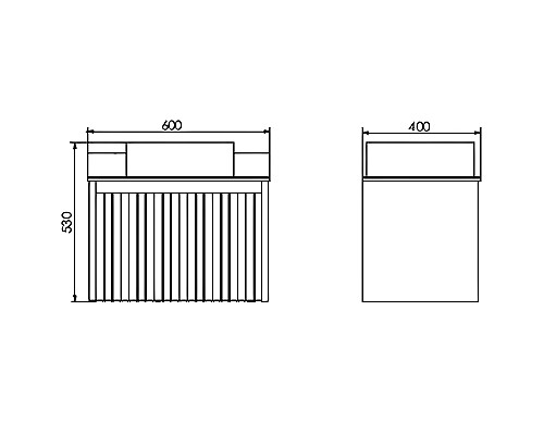 Тумба с раковиной Comforty Марсель 60 00-00012272 подвесная Белая матовая