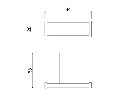 Двойной крючок Timo Torne 43012/00 Хром