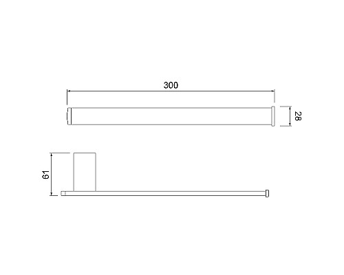 Полотенцедержатель Timo Torne 43050/17 Золото матовое