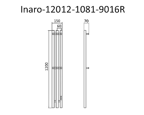 Электрический полотенцесушитель Маргроид Inaro профильный 1200x120 Inaro-12012-1081-9016R правый Белый матовый Электрический полотенцесушитель Маргроид Inaro профильный 1200x120 Inaro-12012-1081-9016R правый Белый матовый